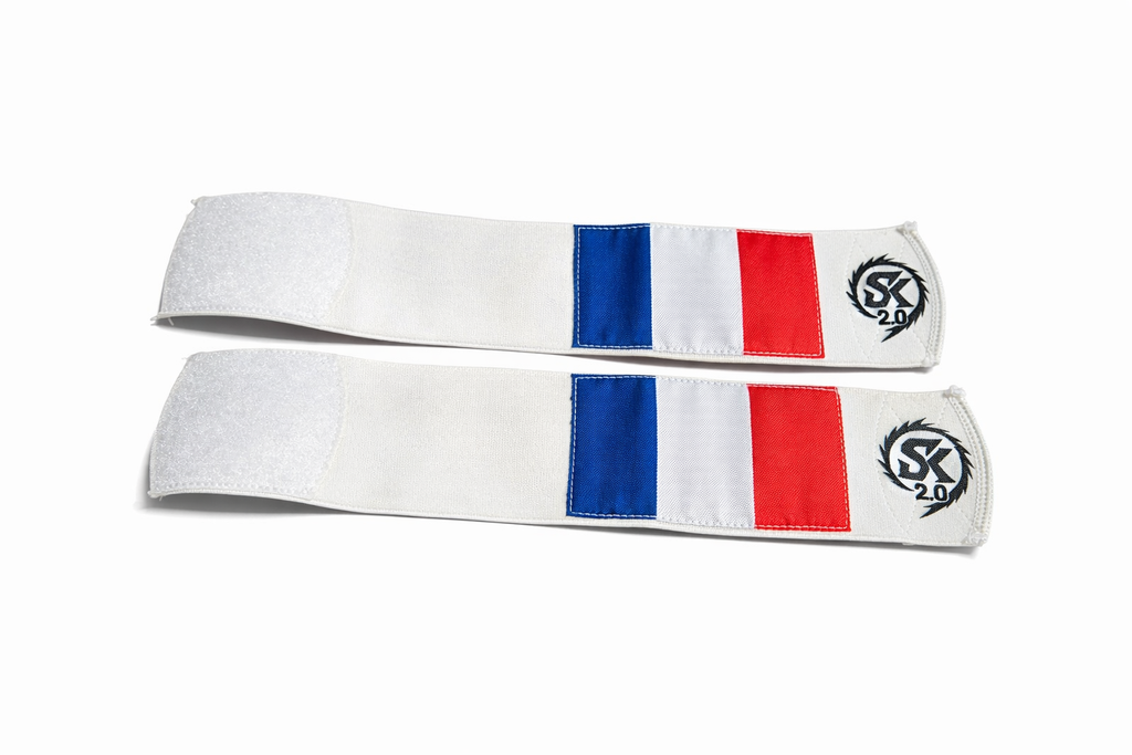 Elastique protege-tibias football Drapeau France Skillz 2.0 - Maintien parfait