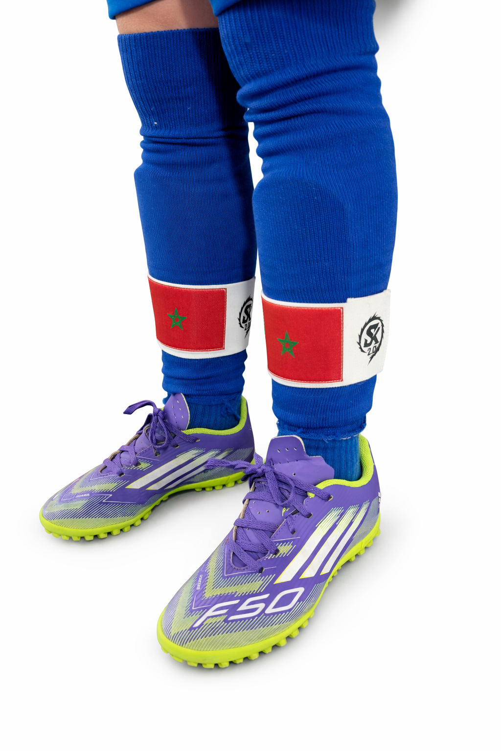 Elastique protege-tibias football Drapeau Maroc Skillz 2.0 - Maintien parfait