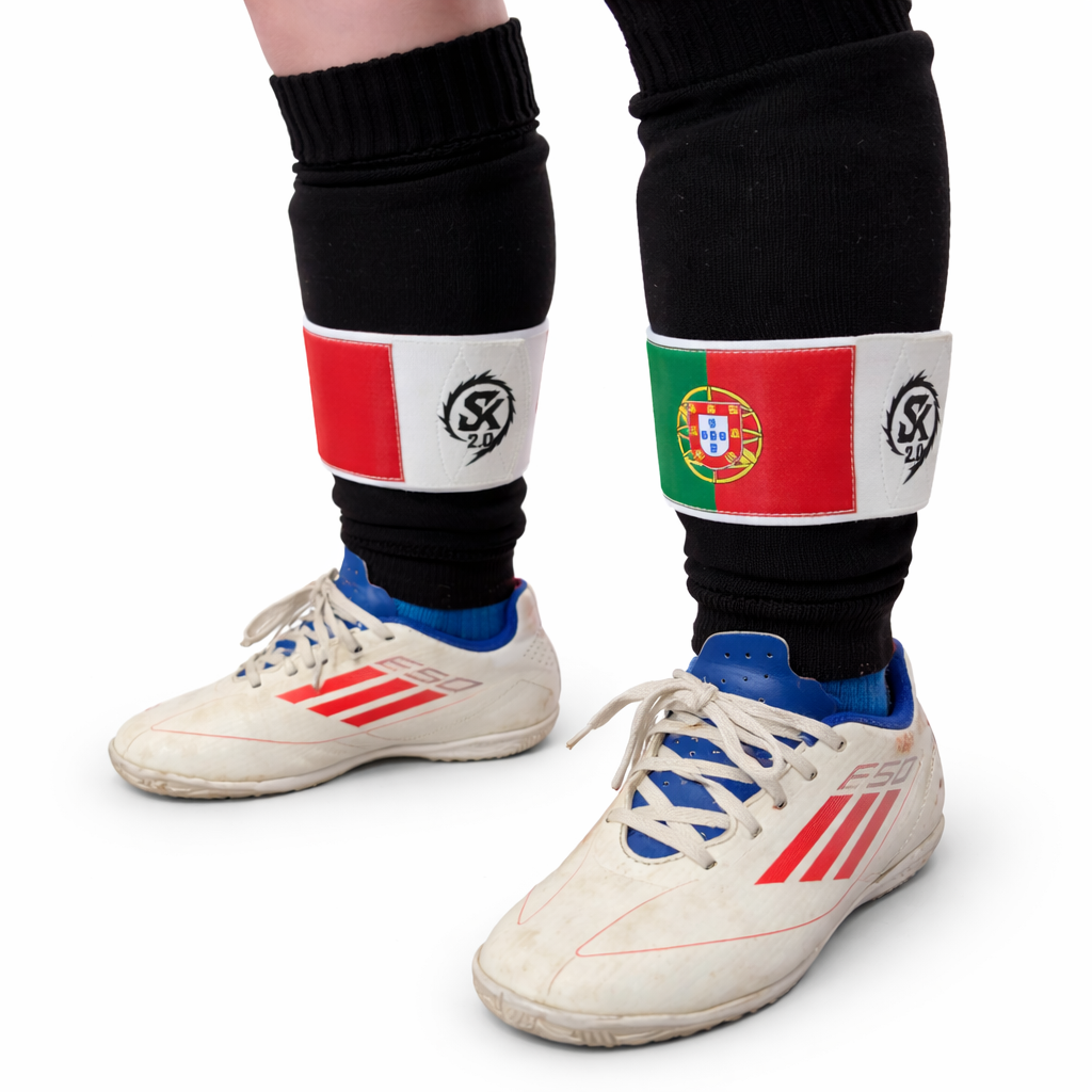 Elastique protege-tibias football Drapeau Portugal Skillz 2.0 - Maintien parfait
